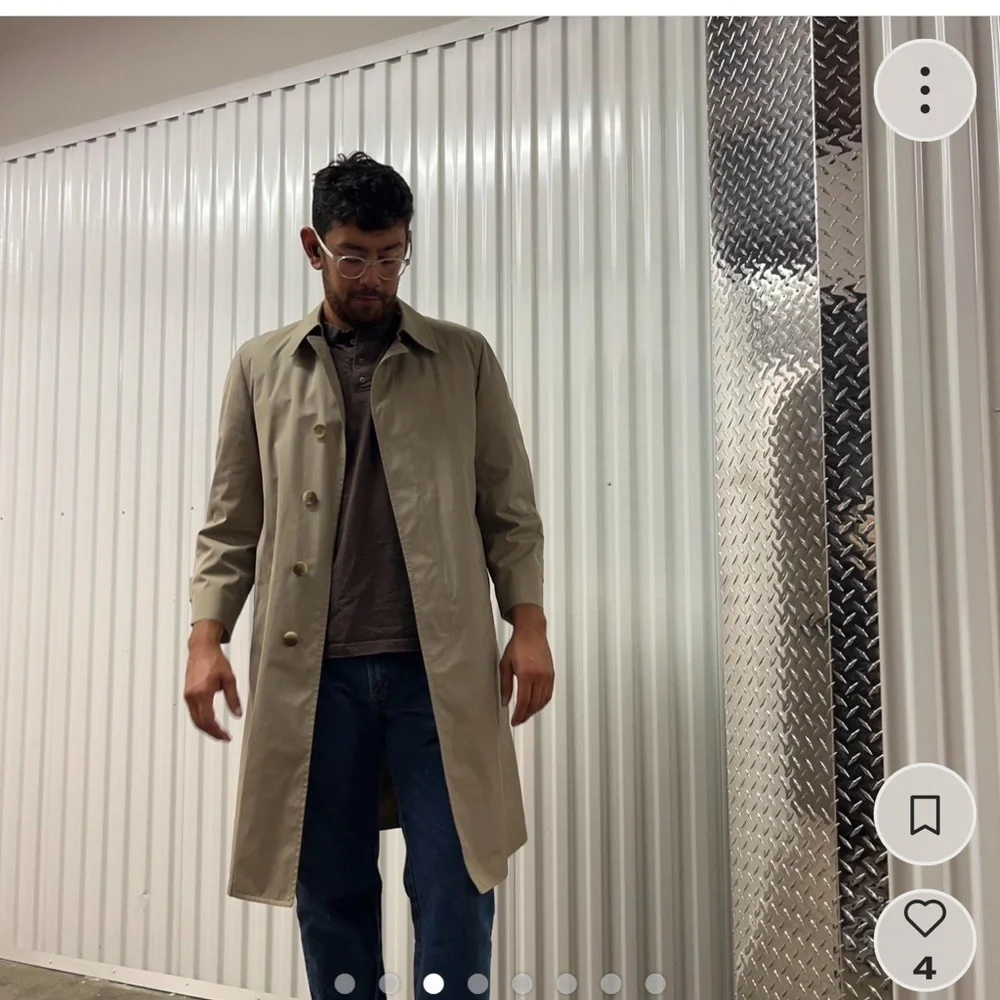 London Fog Tan Trench Coat Classic Style